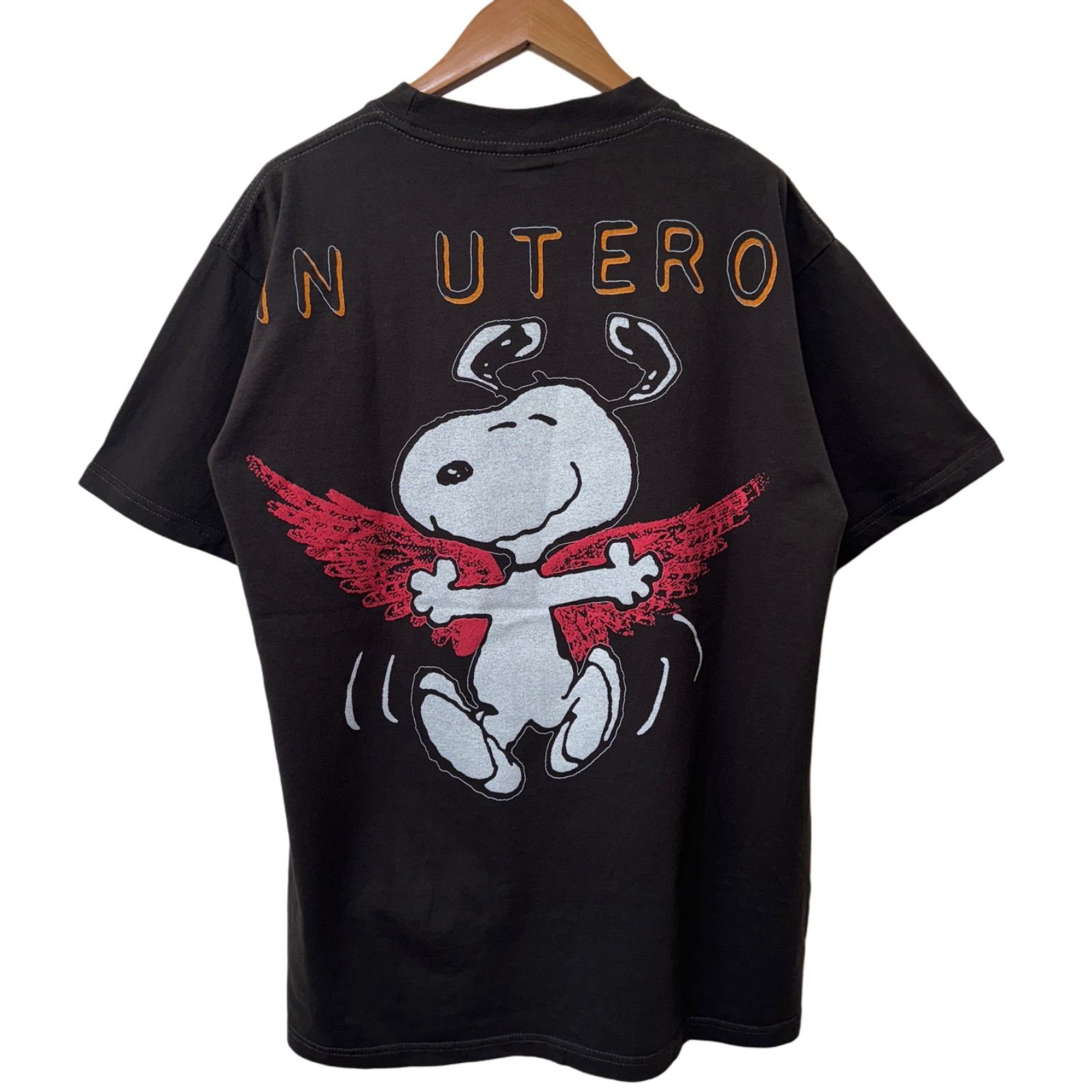 ニルヴァーナ スヌーピー Tシャツ Lサイズ ブラック 90s 00s