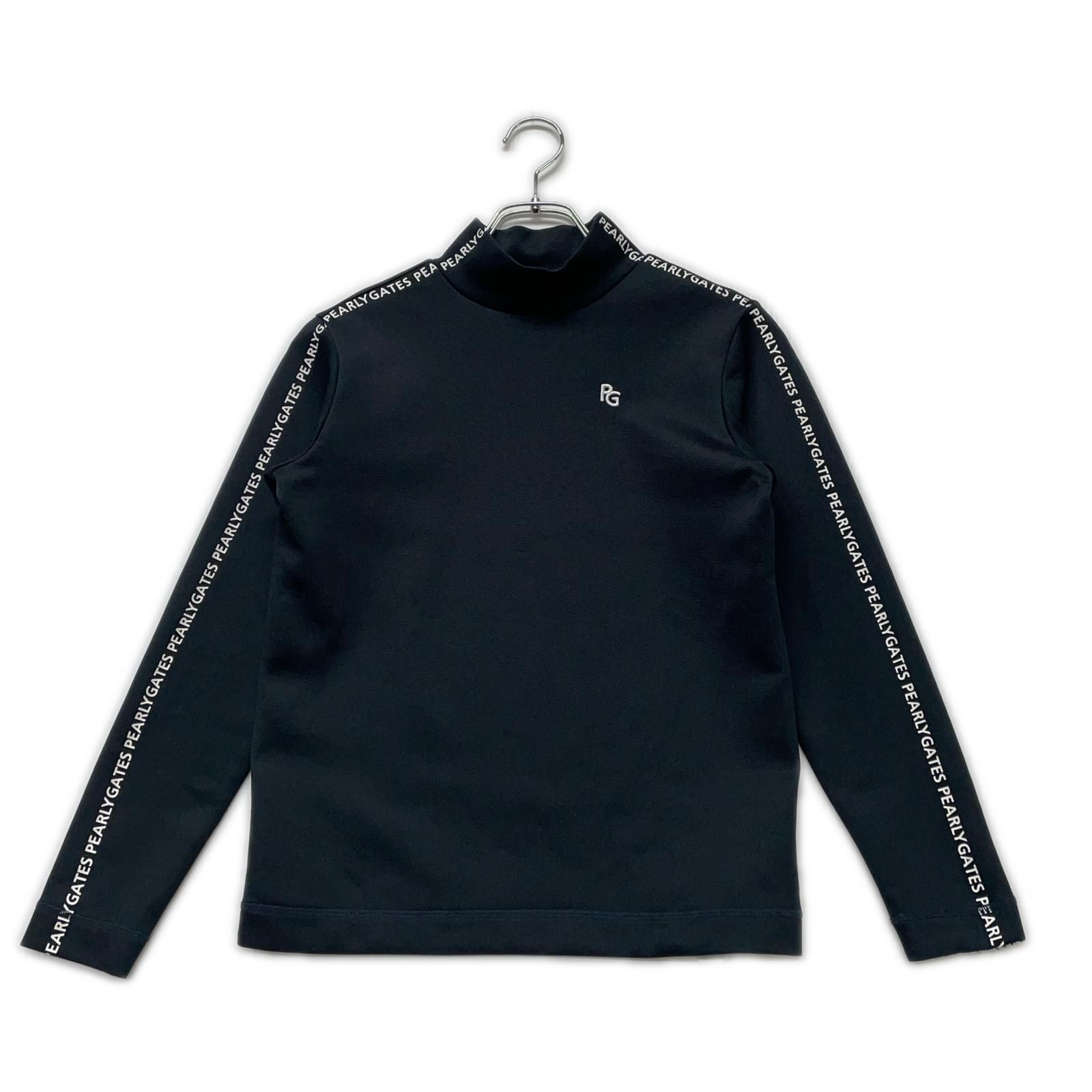 レディース パーリーゲイツ PEARLY GATES 長袖シャツ 0 S 黒 ブラック モックネック