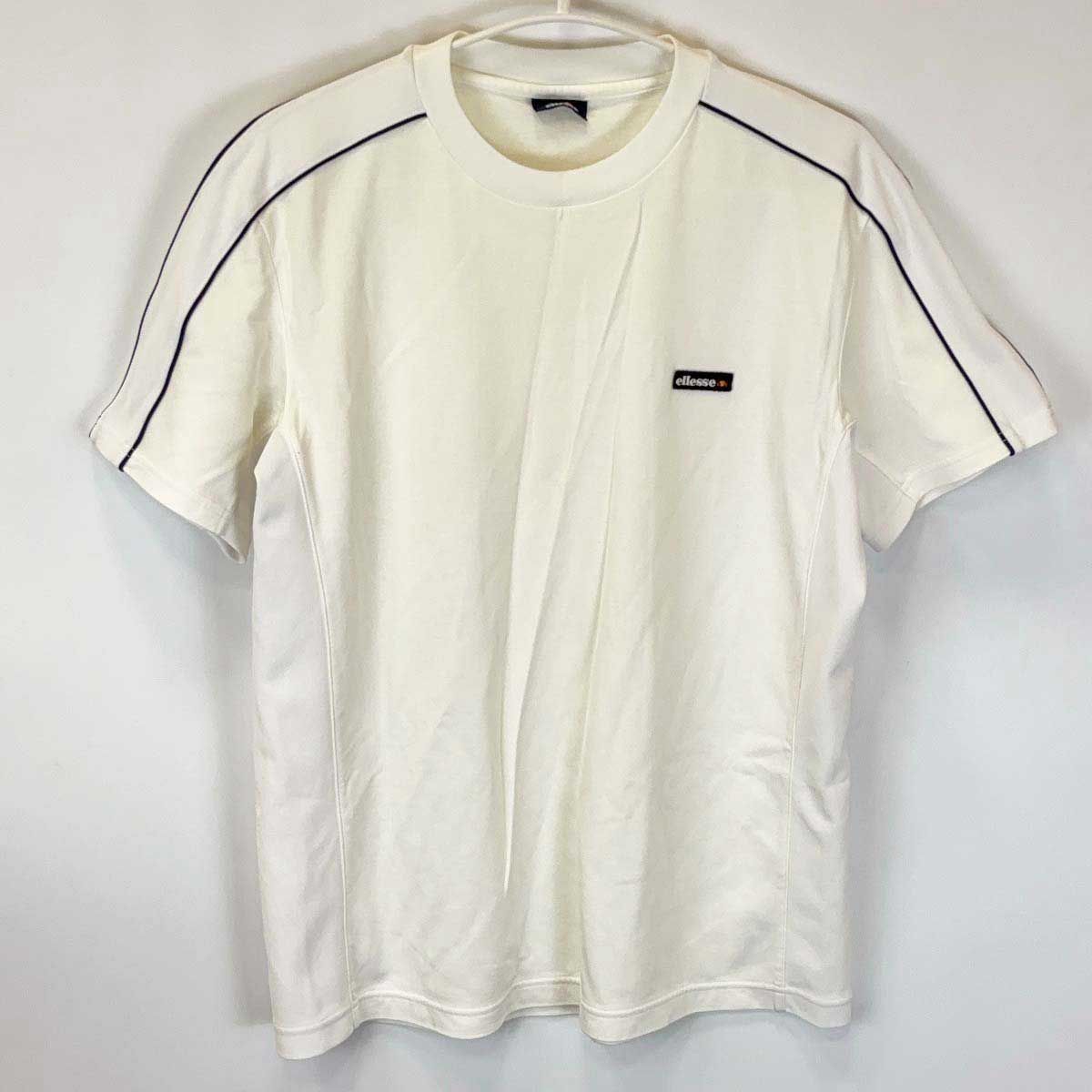 エレッセ 半袖 Tシャツ トップス M ホワイト メンズ ellesse