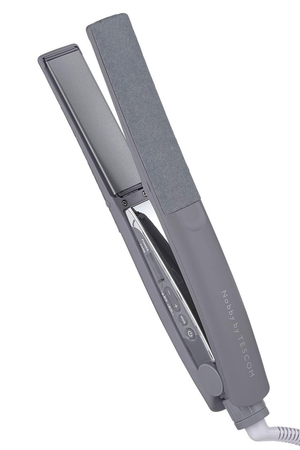 Color スモーキーグレー_Size 72mm×248mm×32mm テスコム ヘアアイロン ストレートアイロン プロテクトイオン 25mm 海外対応 温度調整|ロック|メモリー機能 自動OFF 開閉ロック NIS500A ラク抜きプラグ Nobby by