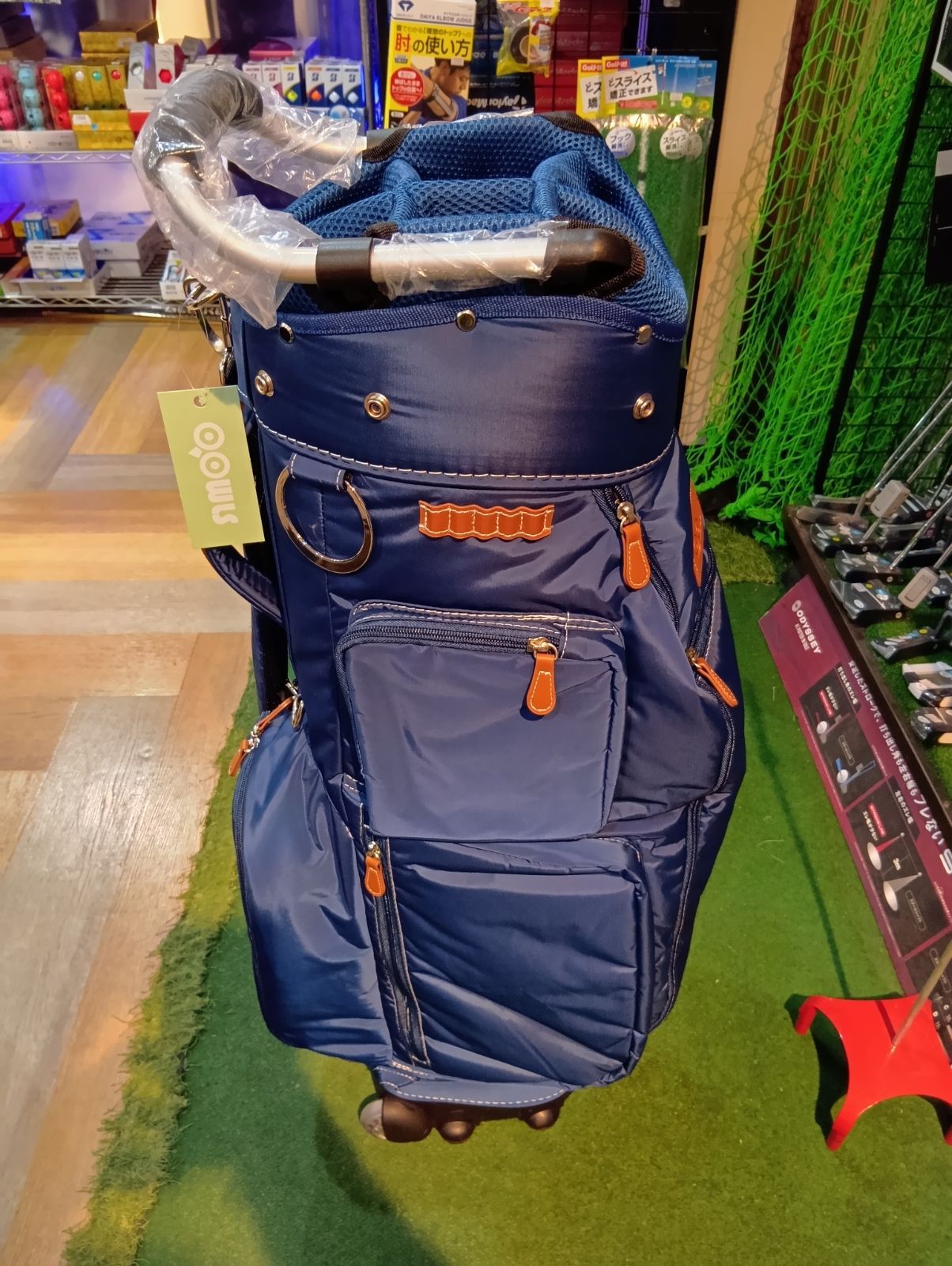 Cb OOWLS キャスター付き キャディバッグ ネイビー メンズサイズ 9.5型 47インチ対応 モデル ゴルフバッグ カートタイプ JYPRF24TCB ジーパーズオリジナル 大崎店