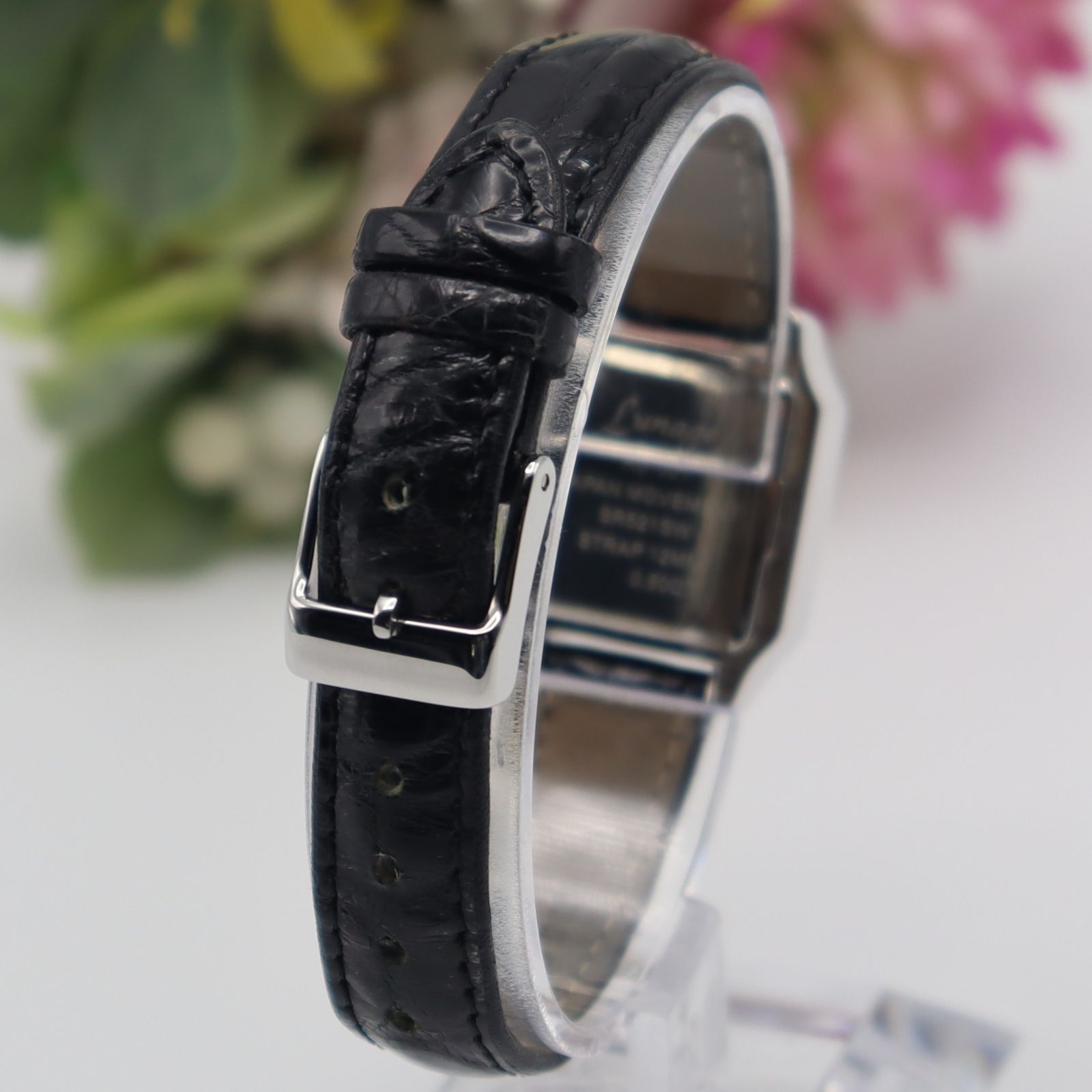 ルナージュ AD-001 クォーツ ダイヤモンド0.50CT シルバーカラー ダイヤベゼル シルバーカラー 取説兼保証書 レディース腕時計