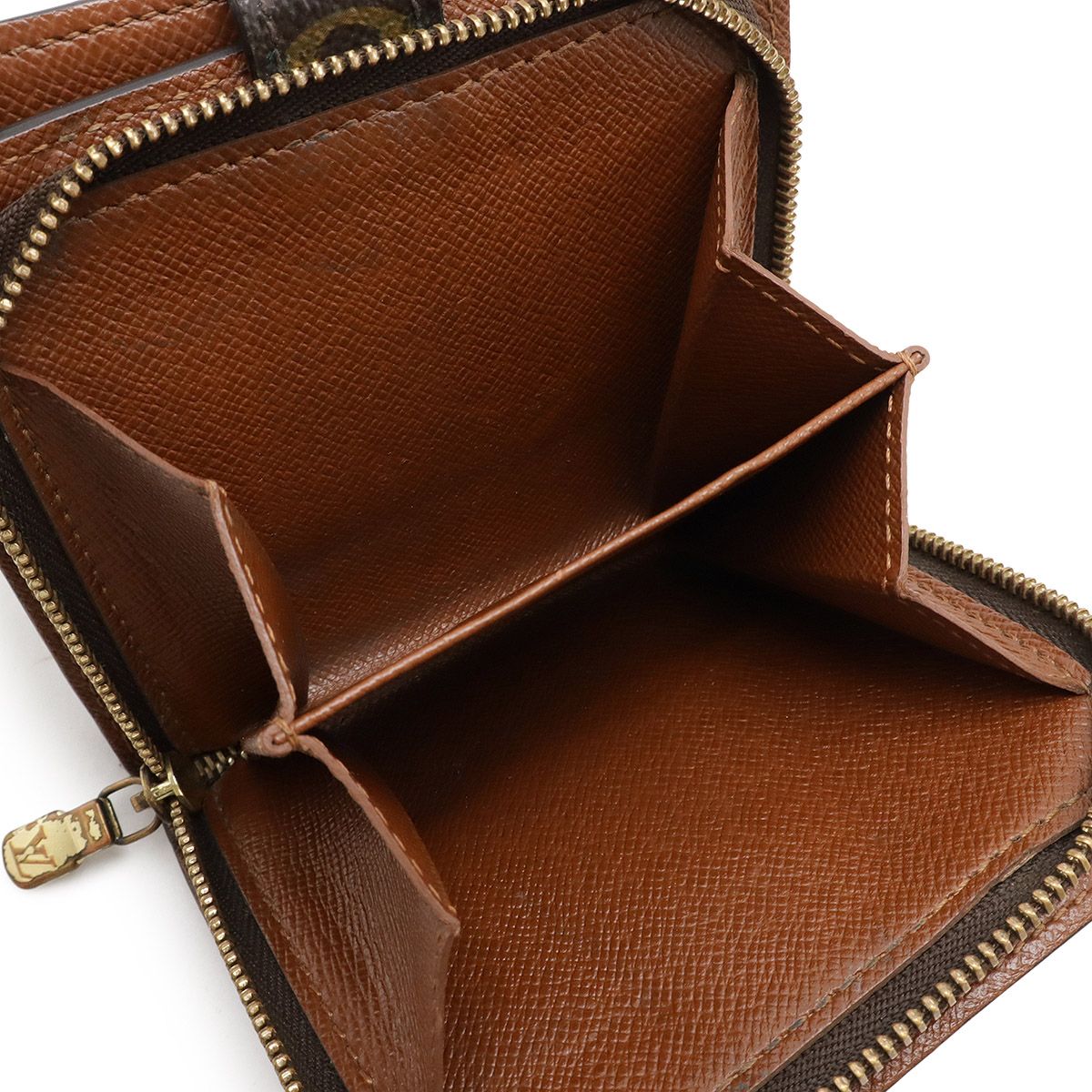 ルイヴィトン コンパクトジップ モノグラム 二つ折り財布ラウンド