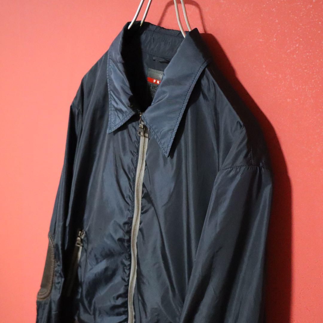 ジャケット・アウター PRADA SPORTS leather elbow patch jacket PRADA SPORTS leather elbow patch jacket - メルカリ