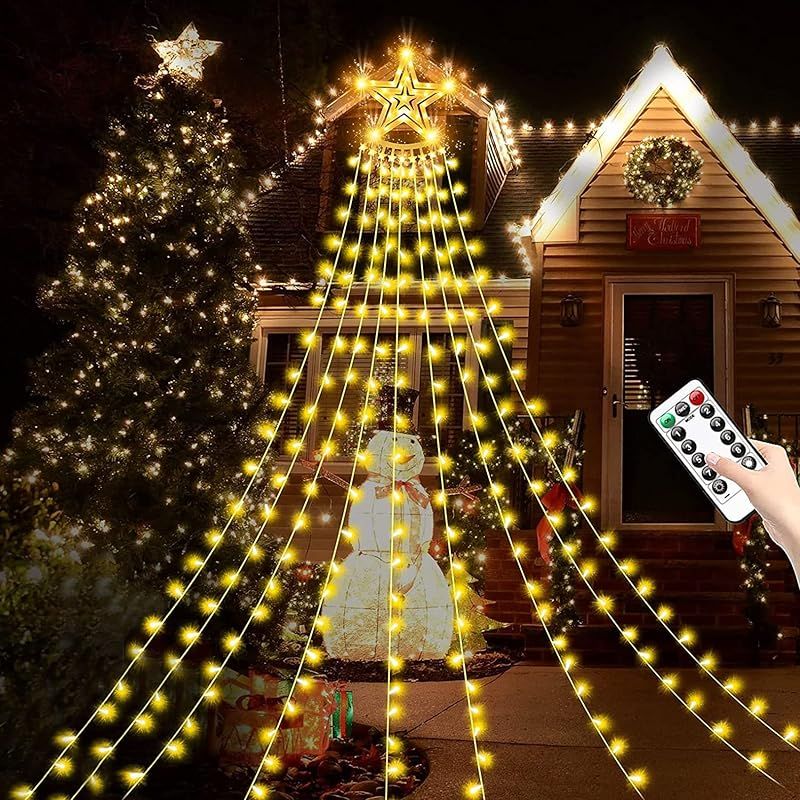Setiepp イルミネーションライト LED クリスマスライト 飾りライト 室内 屋外 おしゃれ 防水 高輝度 パーティー 誕生日 学園祭 お祭り (暖色)