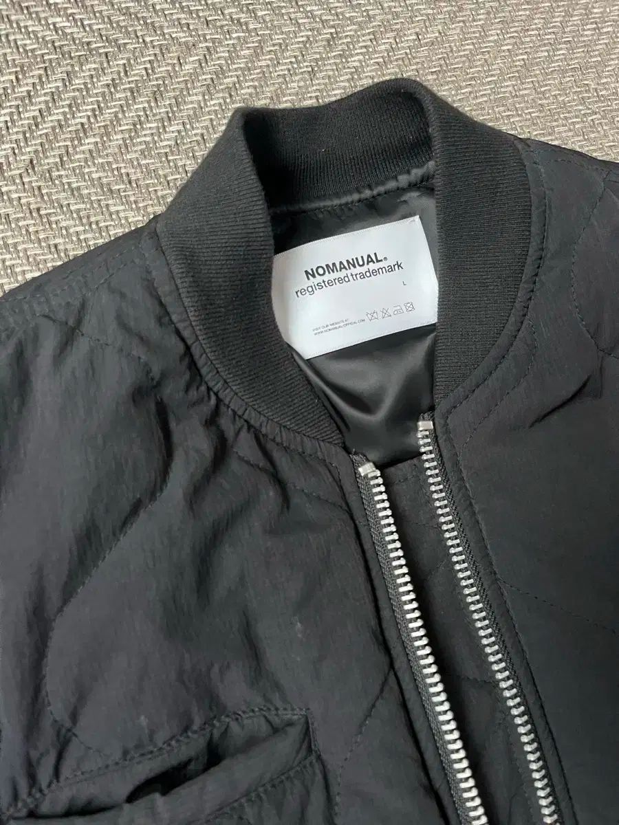 ノーマニュアル ブルゾン QUILTED MA-1 - BLACK