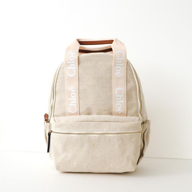  CHLOE クロエ キッズ バックパック リュック C 10311 ベージュ ロゴ入り お揃いコーデ ナップザック バッグ