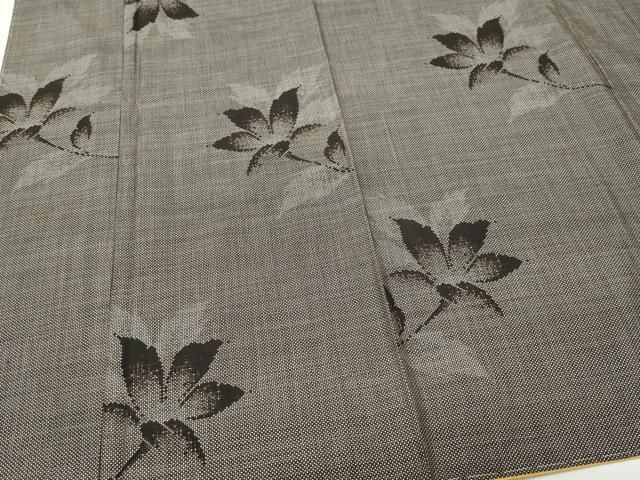 平和屋着物○本場大島紬 7マルキ 泥染め 舞花文 正絹 逸品 未使用