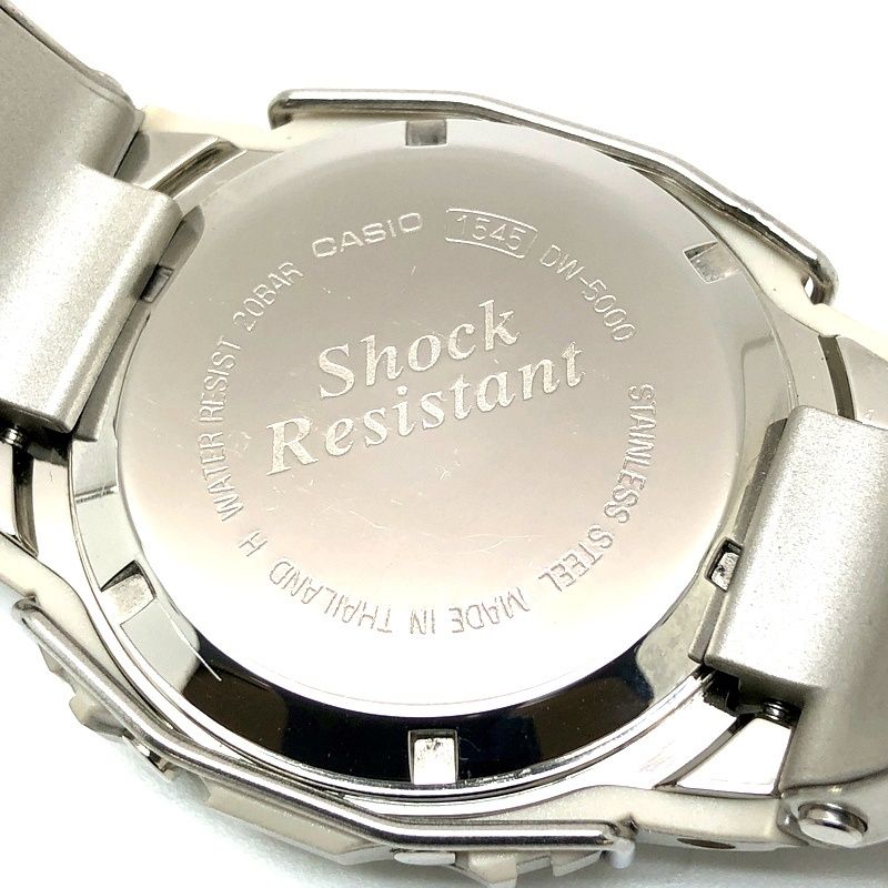 【美品】G-SHOCK DW-5000D-8 スクリューバック　シルバー G-SHOCK ジーショック DW-5000D-8 5000シリーズ メタルバンド