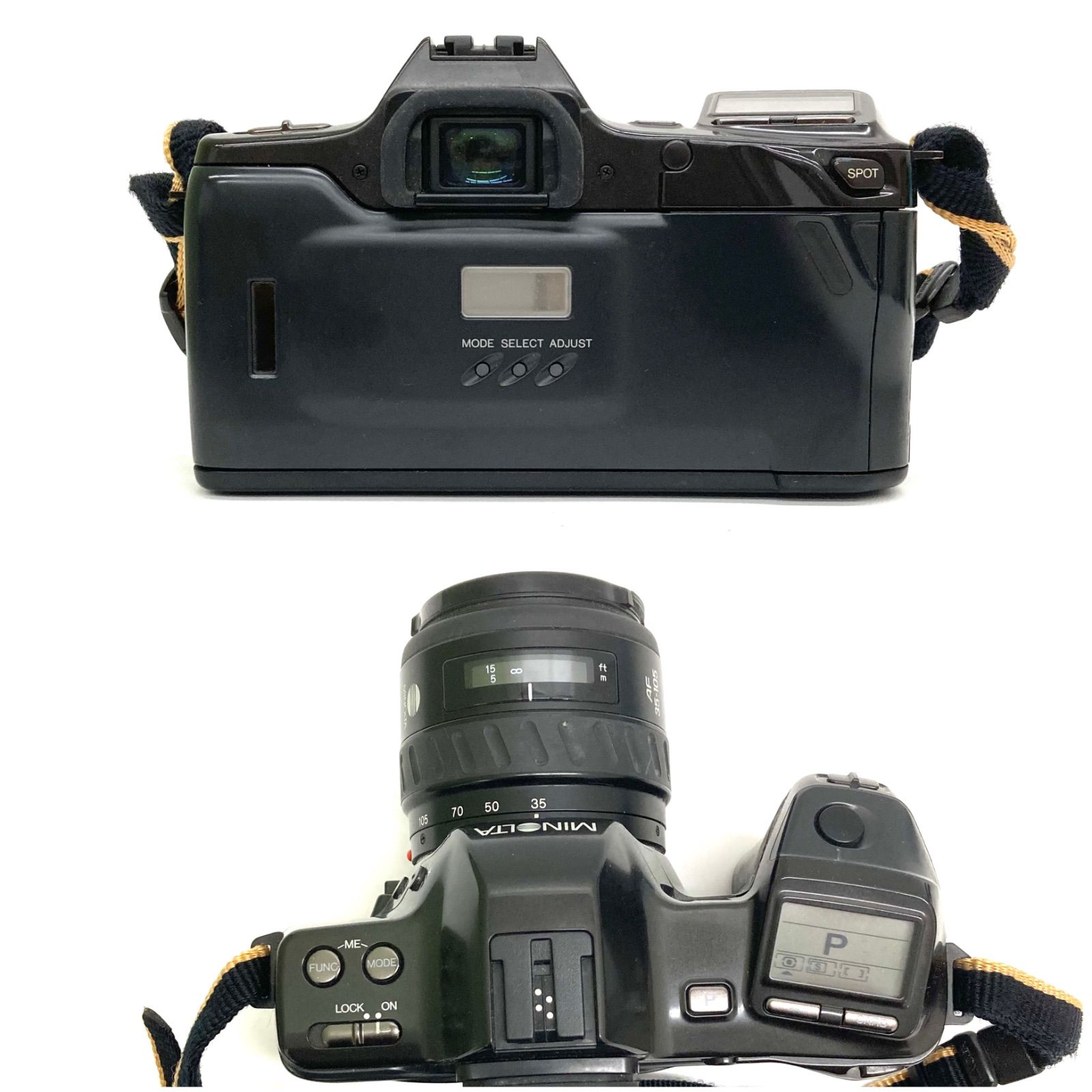 105B MINOLTA ミノルタ a-8700i 一眼レフカメラ カメラバック 他 まとめセット【ジャンク】 カメラ◆MINOLTA◆ミノルタ α-8700i 一眼レフ フィルムカメラ ＡＦ35-105 ジャンク品