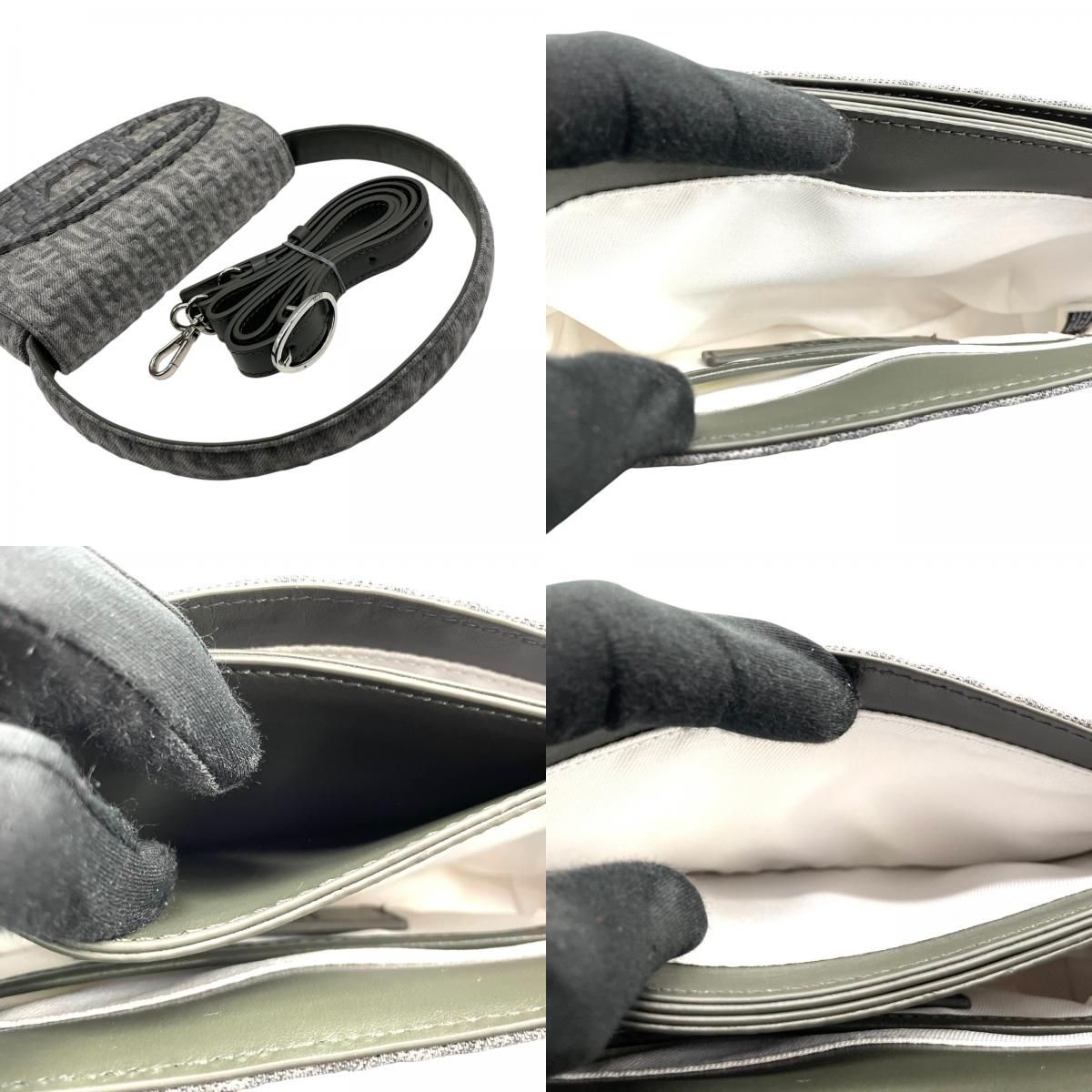 未使用級 ディーゼル DIESEL 1DR モノグラムデニム レザー 本革 