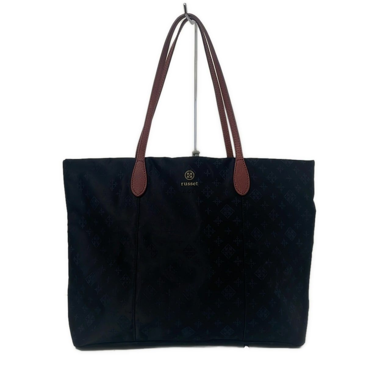【新品・未使用】russet ダークブラウン ハンドバッグ russet(ラシット) ハンドバッグ - ピンクベージュ×ダーク