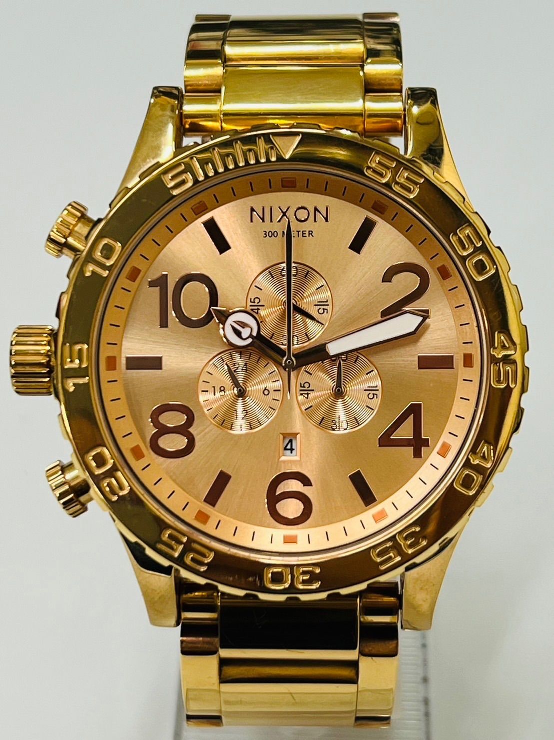 電池交換済】NIXON ニクソン 51-30 CHRONO all rose gold クオーツ