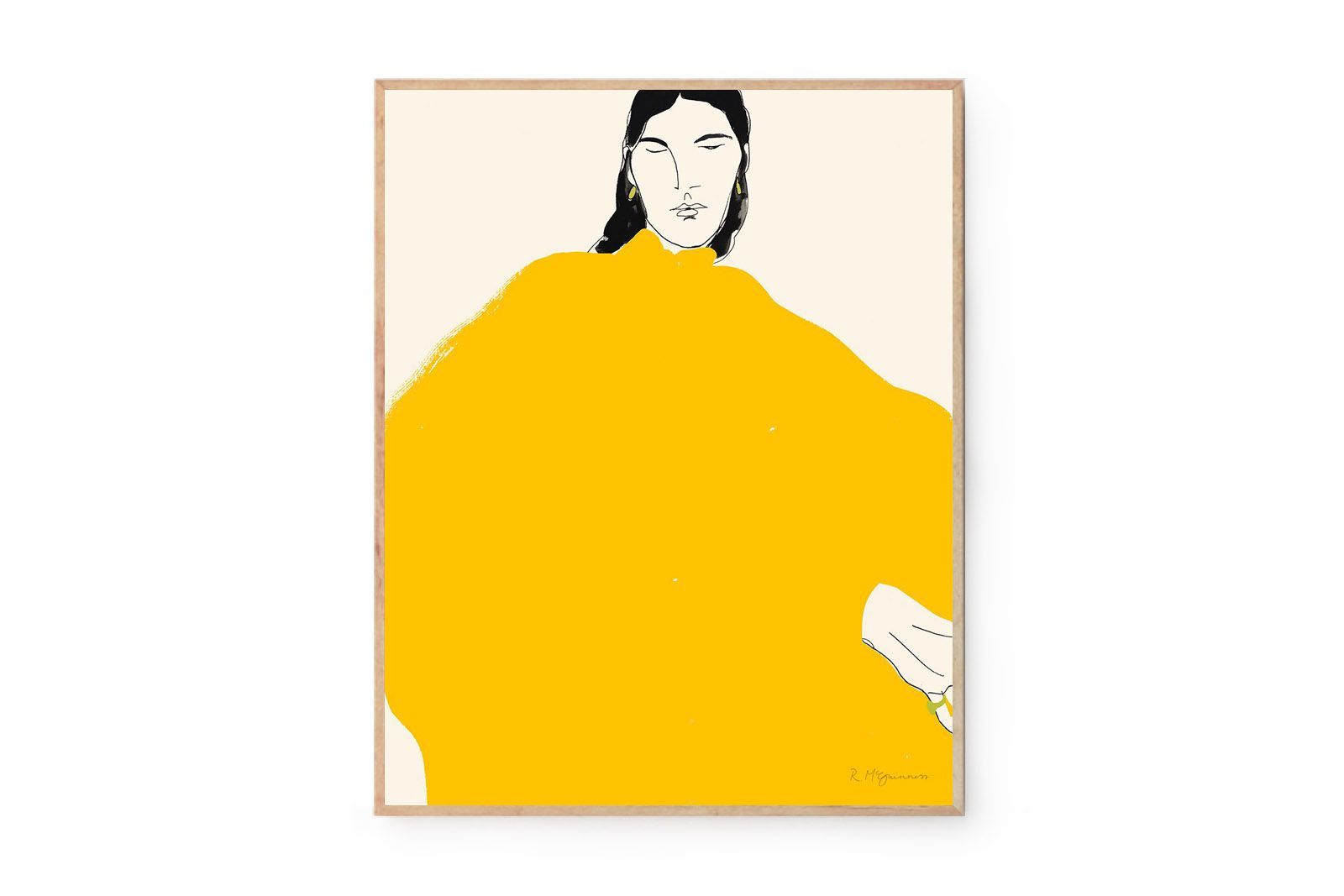 ポスター/アートプリント　40×50cm　Yellow Dress/124x10663-40x50