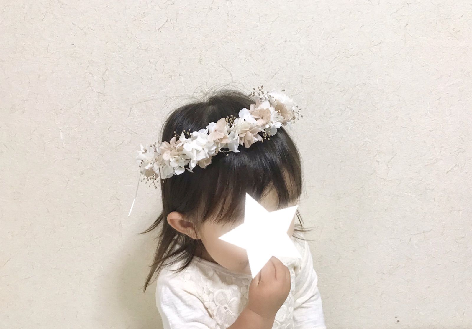 メルカリshops ベビー キッズ 花冠 ボリュームシャンパン