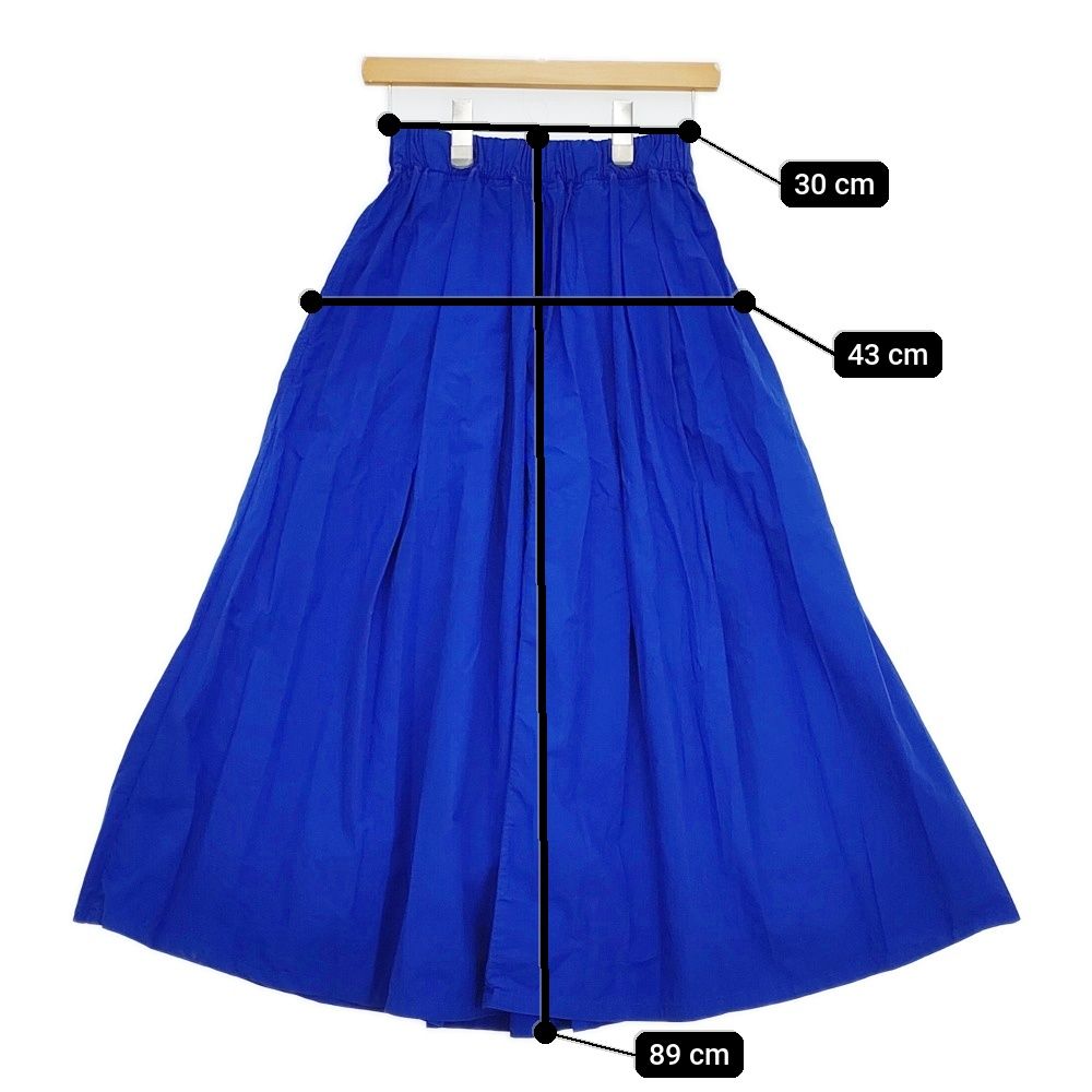 D.M.G ドミンゴ　タイプライタークロス マキシ丈スカート ブルー D.M.G ドミンゴ タイプライタークロス マキシ丈スカート ブルー D.M.G