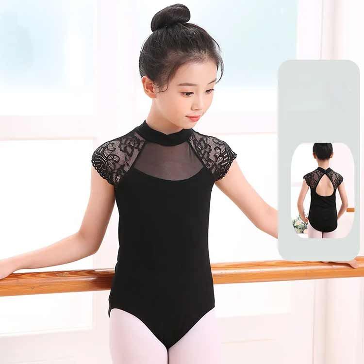 バレエ　レオタード　100-110cm 左右木健一氏×abby＞切り替えリッチギャザーレオタード 裏地付き