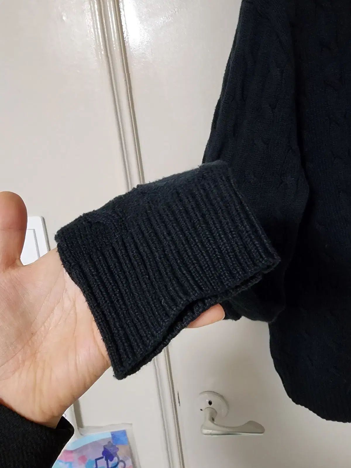 ポロ ケーブル編み ニット L 100