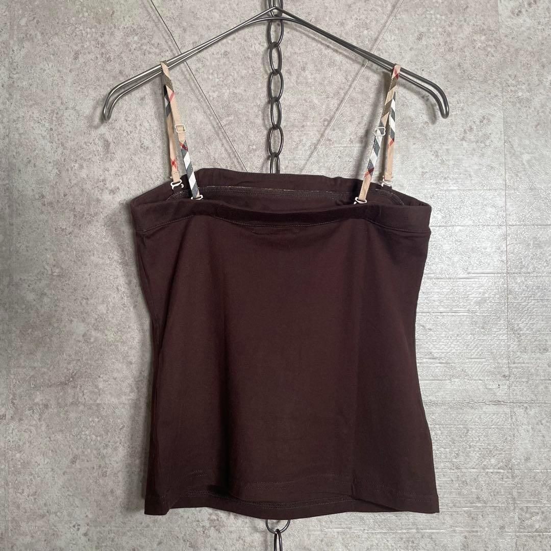 00 s Y 2 K BLUE LABEL キャミソール チェック サイズ38 バーバリーブルーレーベル 三陽商会 ブラウン