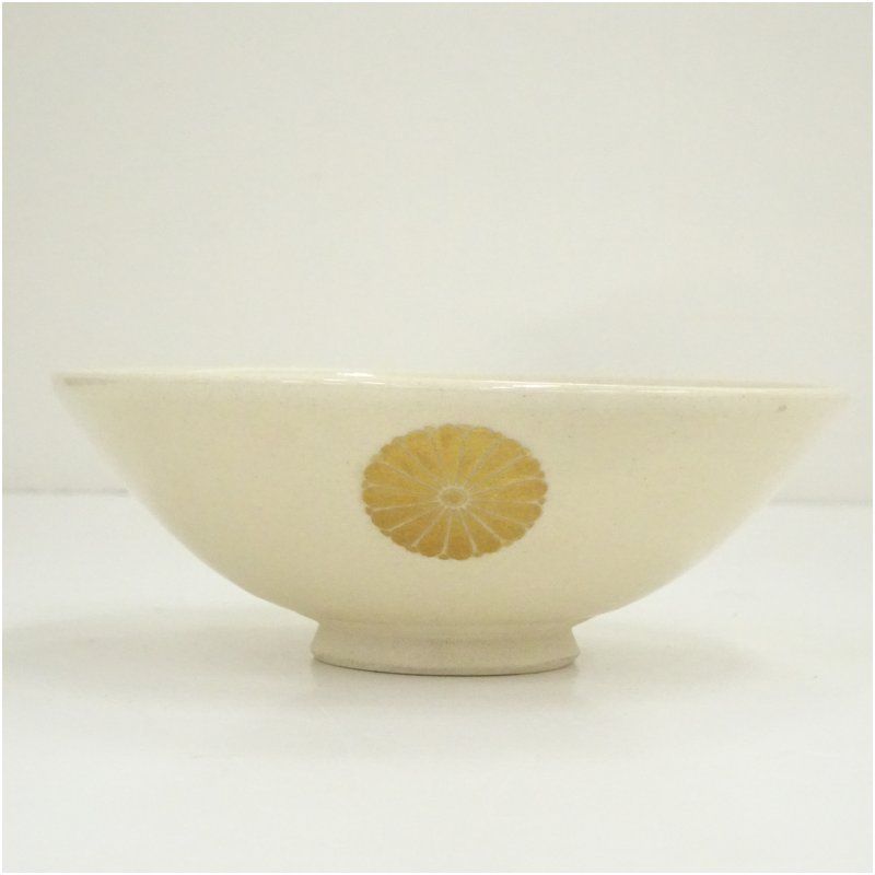 焼物 抹茶椀＋小皿5枚 竹・菊 骨董 和食器 茶道 レトロ アンティーク