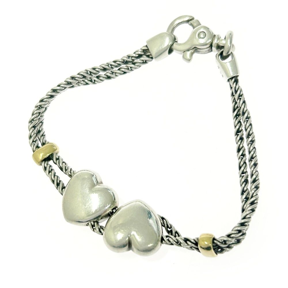 中古】TIFFANY&Co. ティファニー シルバー ゴールド ダブルハート