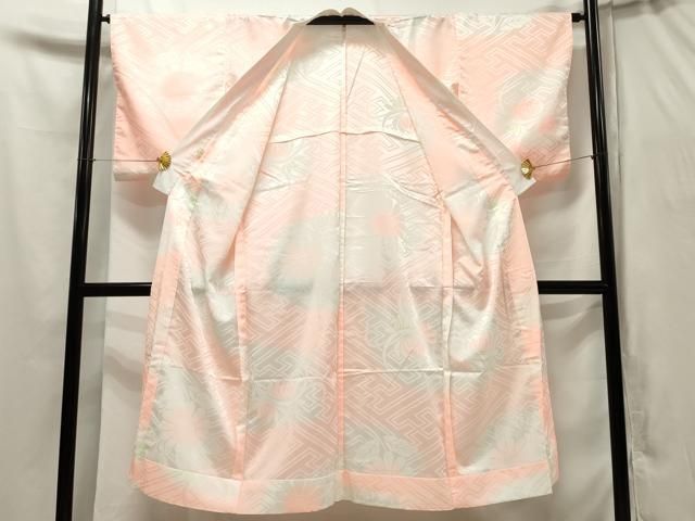 平和屋着物●長襦袢　無双仕立て　草花地紋　暈し染め　正絹　逸品　DAAW5221ud 平和屋着物○長襦袢 無双仕立て 草花地紋 暈し染め 正絹 逸品 DAAW5221ud