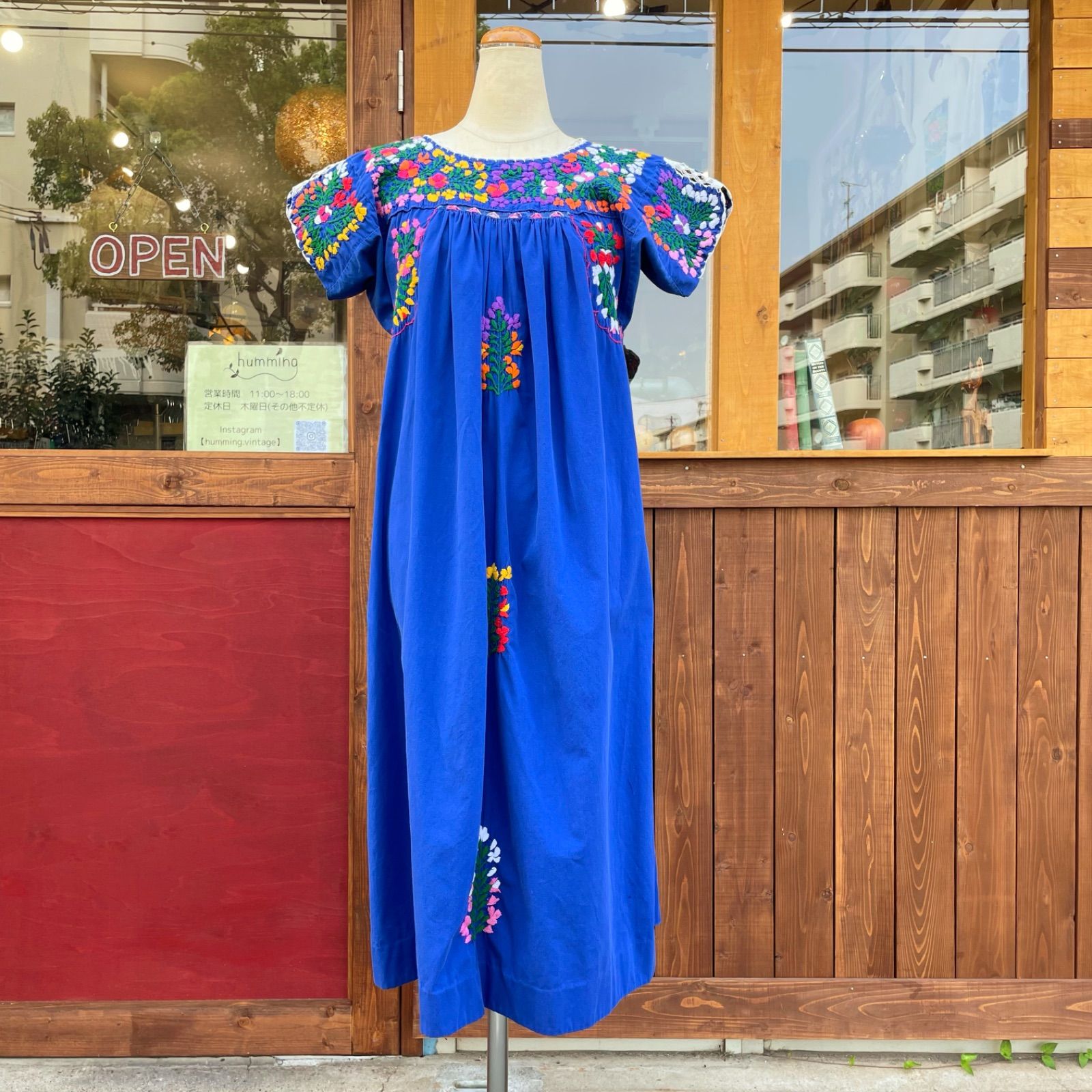 ヴィンテージ　メキシカンワンピース　刺繍 ヴィンテージ ロングワンピース メキシカンワンピース 刺繍