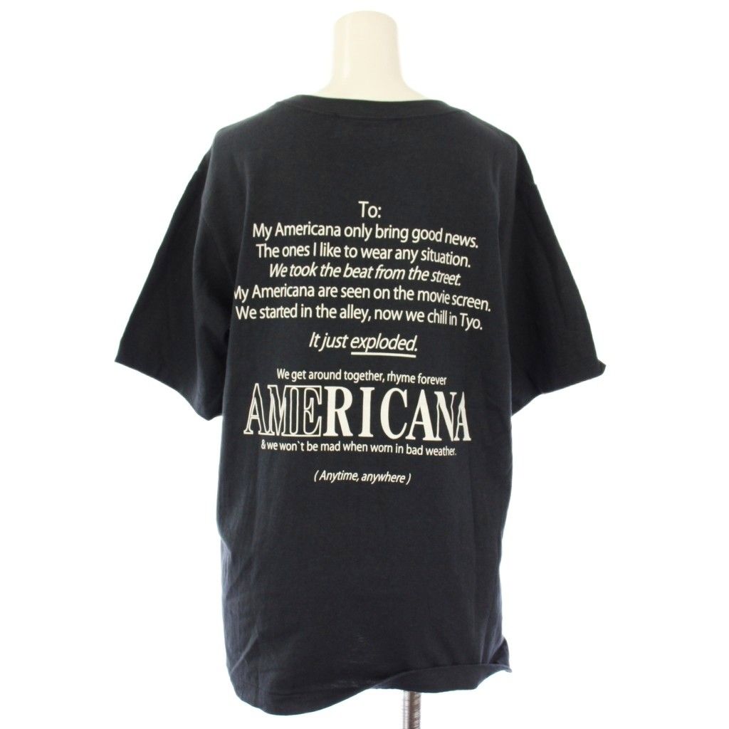 ドゥーズィエムクラスL'Appartement AMRCN ブラック Tシャツ アパルトモン ドゥーズィエムクラス L'Appartement DEUXIEME