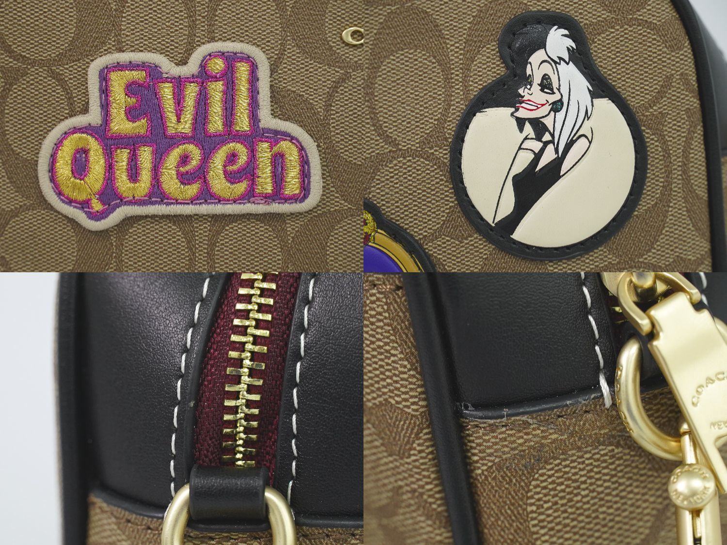本物 コーチ COACH ディズニー Disney コラボ ヴィランズ シグネチャー 