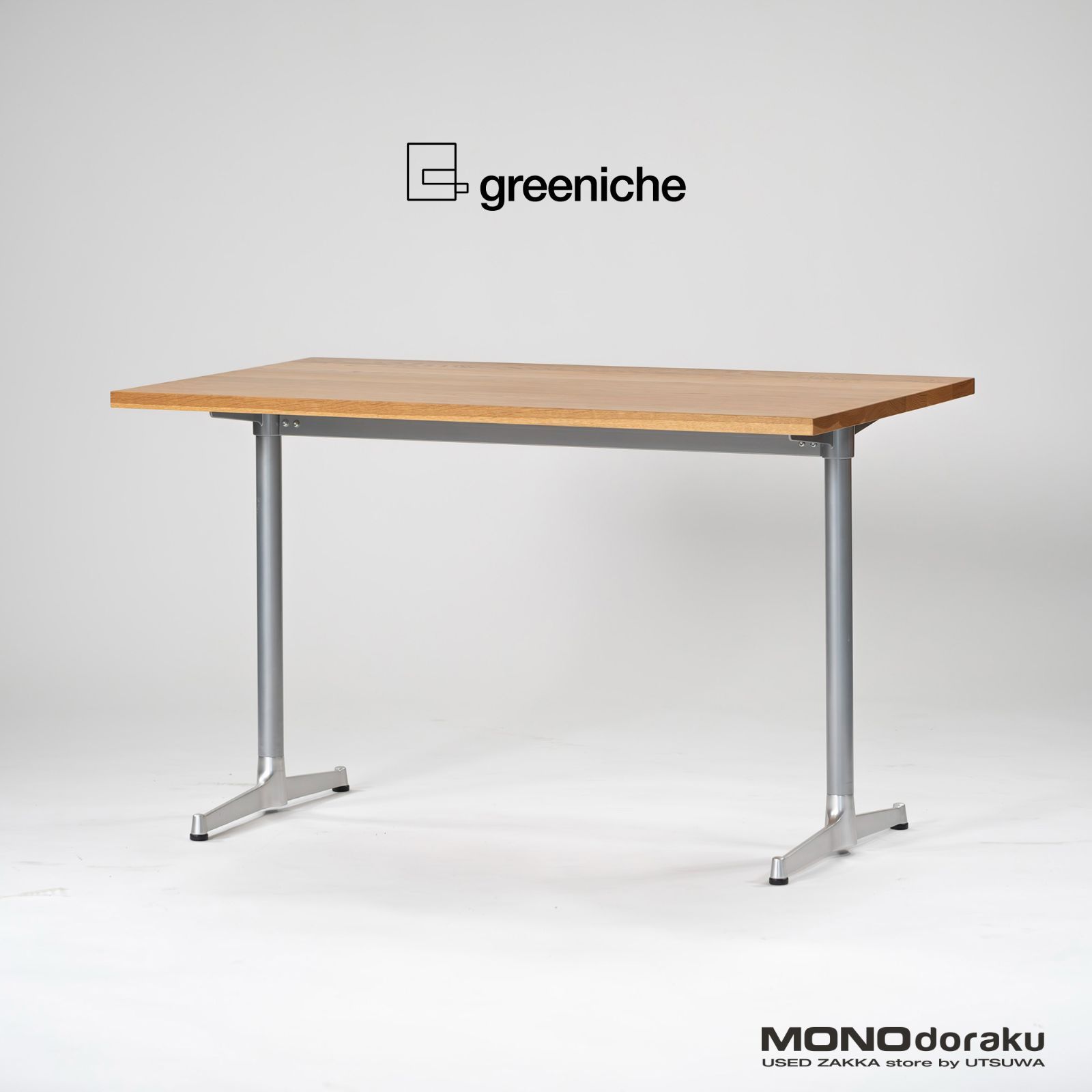 ダイニングテーブル グリニッチ greeniche オリジナルカフェテーブル w120 オーク材 無垢材 北欧 ミッドセンチュリー ヴィンテージ風 カフェ風