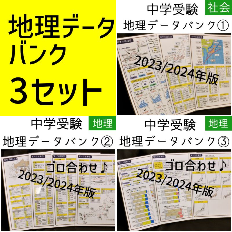 欲しいの 地理データバンク10枚フルセット 中学受験 中学入試 暗記