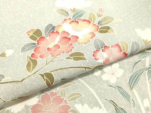 平和屋着物○訪問着 友禅 草花文 暈し染め 正絹 逸品 DAAU0646tw