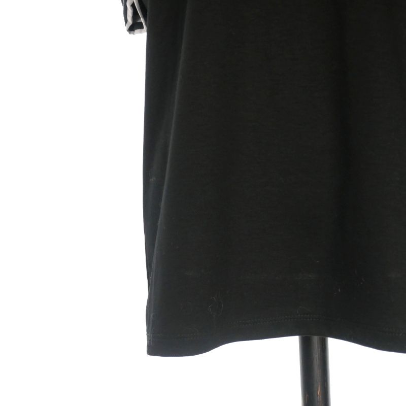 ボーダーズアットバルコニー BORDERS at BALCONY RUFFLED TEE 袖切替ラッフルTシャツ カットソー 36 ブラック 黒 BD1811-2C-04 レディース ボーダーズアットバルコニー BORDERS at BALCONY RUFFLED TEE 袖