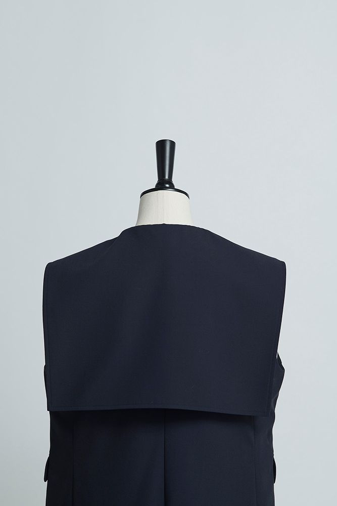 ジレとパンツセットで22AWヨリyoriセーラーカラージレ＆ハンサム