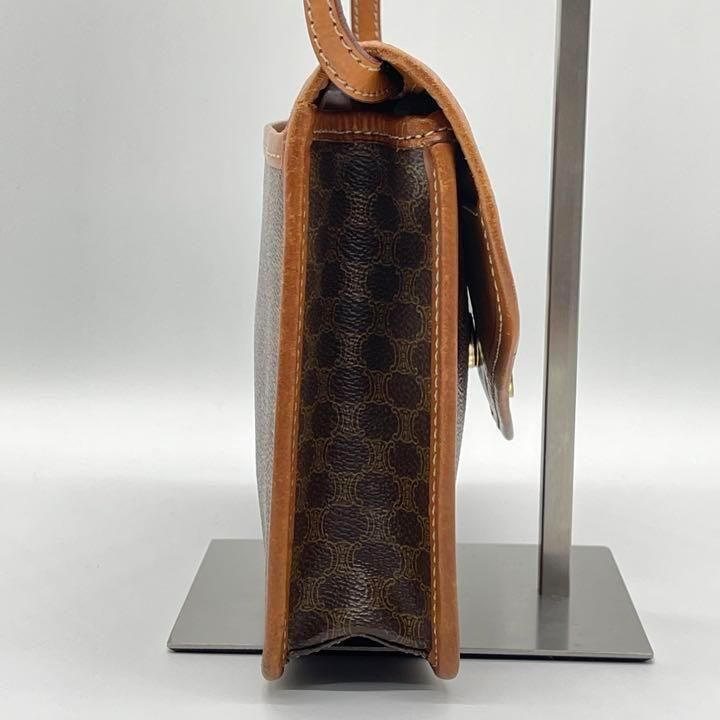 美品】CELINE セリーヌ サークルロゴ マカダム ショルダーバッグ 美品】CELINE セリーヌ サークルロゴ マカダム ショルダーバッグ