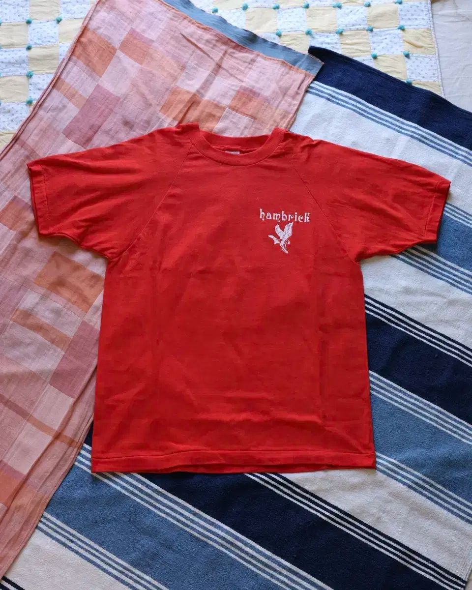 Champion チャンピオン 70s シングルステッチ ラグランスリーブ 半袖Tシャツ レッド 95 100