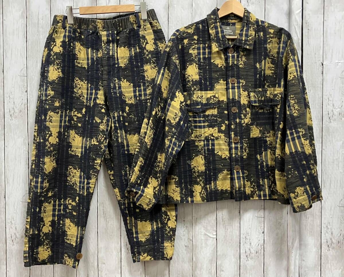 Vivienne Westwood MAN ヴィヴィアンウエストウッドマン 22SS POWDER PRINT セットアップ VW-WR-79159 VW-V1-80107 サイズ46 M