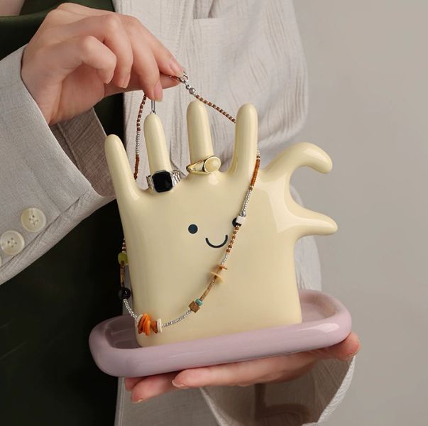 ベイハンメイ ハートハンドフィギュア 感 スタンド 指輪 ピアス収納 創意インテリア雑貨 ガーリー装飾品