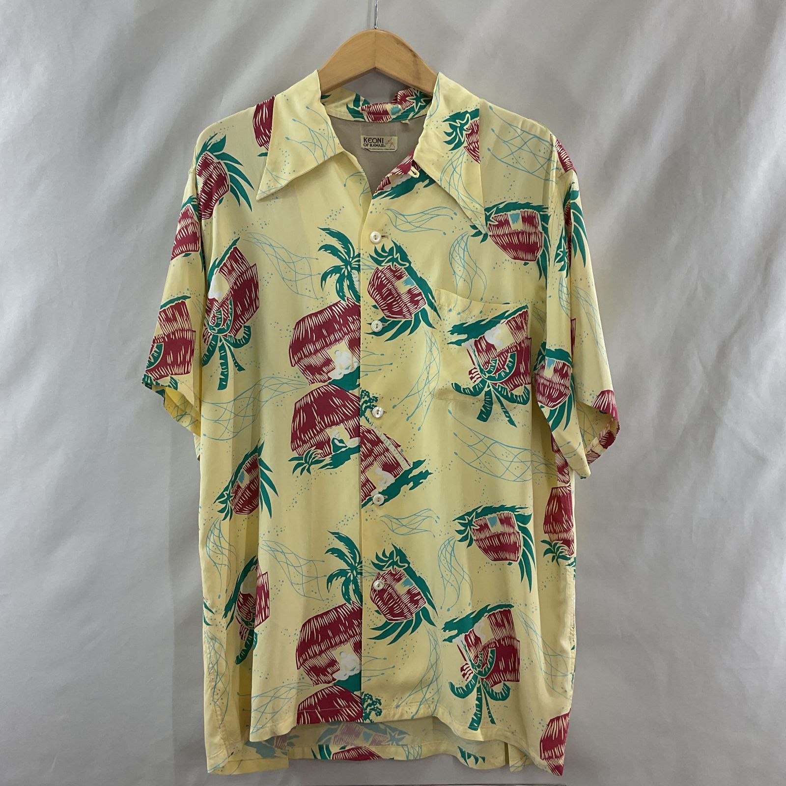 SUN SURF (サンサーフ) KEONI OF HAWAII アロハシャツ L 【I0085