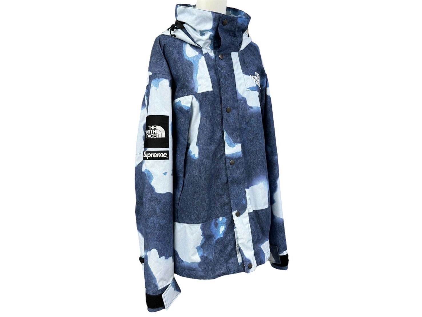 Supreme THE NORTH FACE シュプリーム ノースフェイス  ダウンジャケット ブルー ホワイト ナイロン NP521001 サイズM  美品 中古 65808