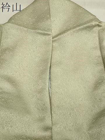 平和屋着物○上質な色無地 紗綾形地紋 若芽色 正絹 逸品 AAAV7149zg