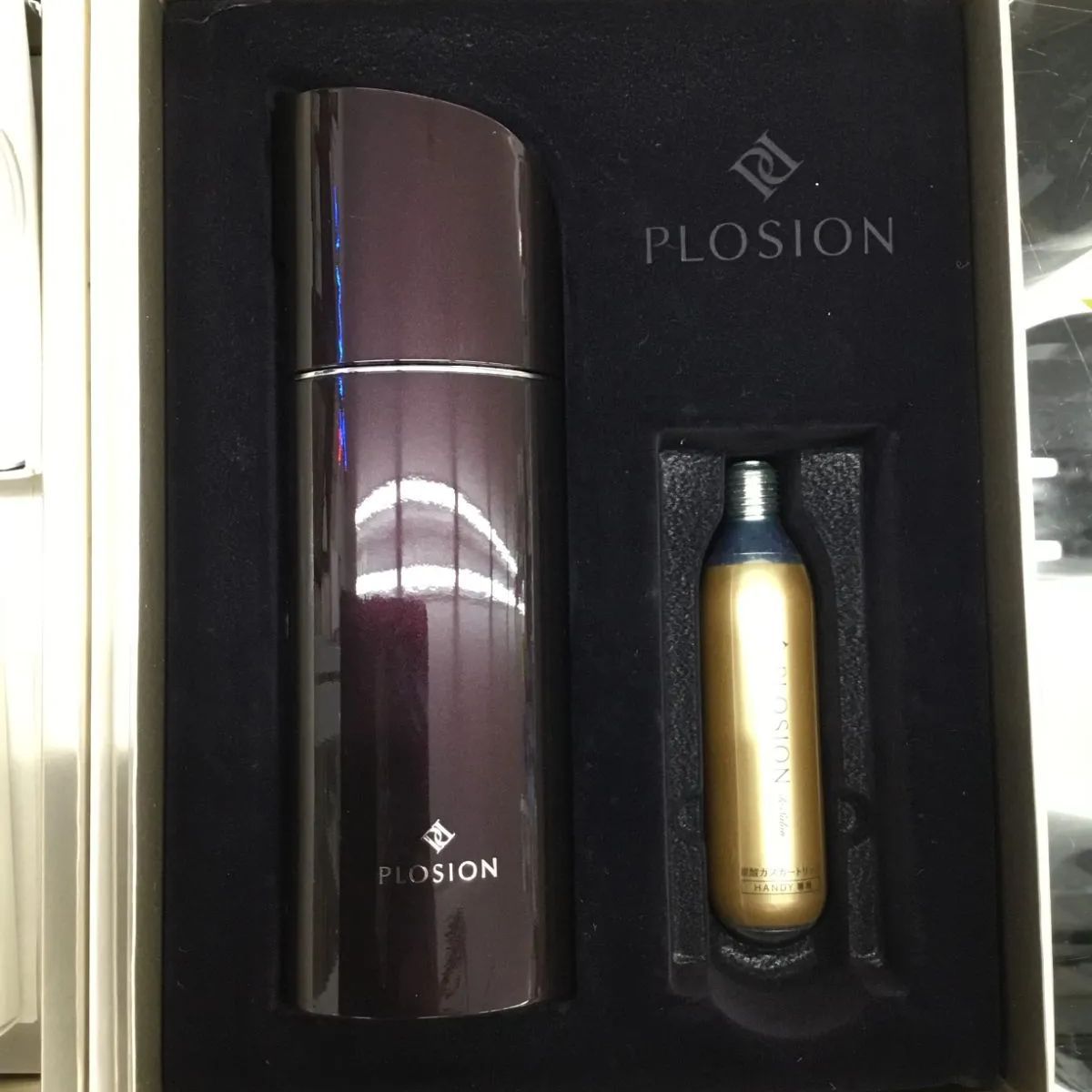 新品 PLOSION 炭酸ミストハンディセット＋炭酸ガスカートリッジ2本＋ 
