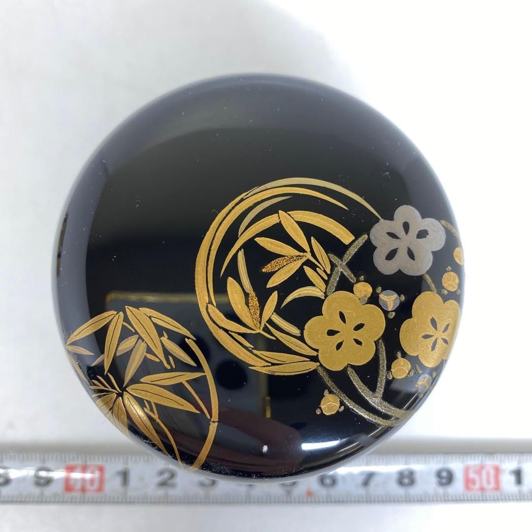 茶3 和田瑾斎造 花ノ丸蒔絵 中棗 共箱 直径6.5㎝ 東里6-1108 WWW_IBETON_RU