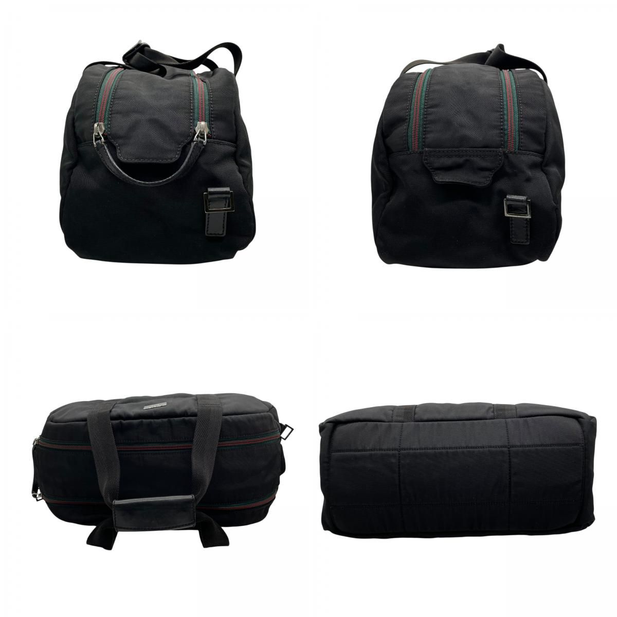 【超極美品】GUCCI グッチ　ボストンバッグ ナイロン　ブラック　黒　2way 極美品 GUCCI グッチ ボストンバッグ 2WAY ハンドバッグ