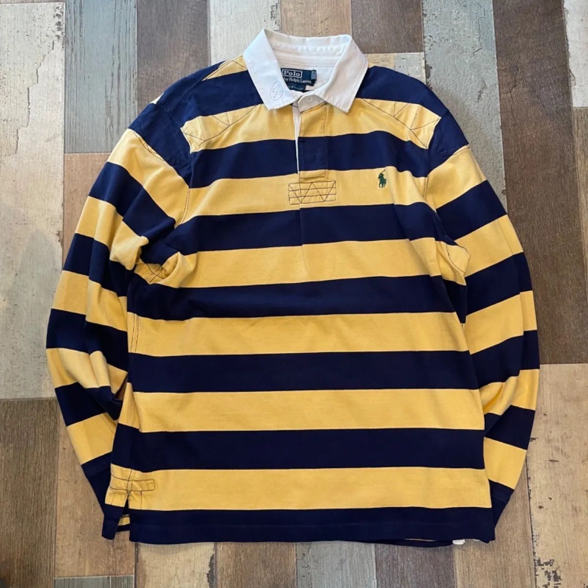 90s Polo by Ralph Lauren ボーダー柄長袖ラガーシャツ M 楽天市場】90s ポロ ラルフローレン ボーダー 長袖 ラガー