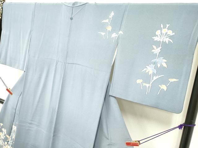 平和屋着物●名匠・初代由水十久師事　本加賀友禅作家　竹内銀風　訪問着　草花文　暈し染め　正絹　逸品　DAAR0313yyy 平和屋着物○名匠・初代由水十久師事 本加賀友禅作家 竹内銀風 訪問着