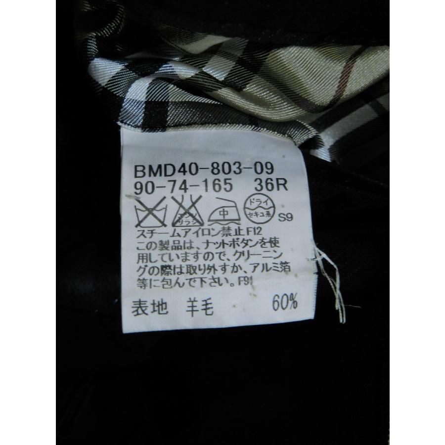 バーバリーブラックレーベル 日本製 ストレッチ シングル 3Bスーツ 黒 