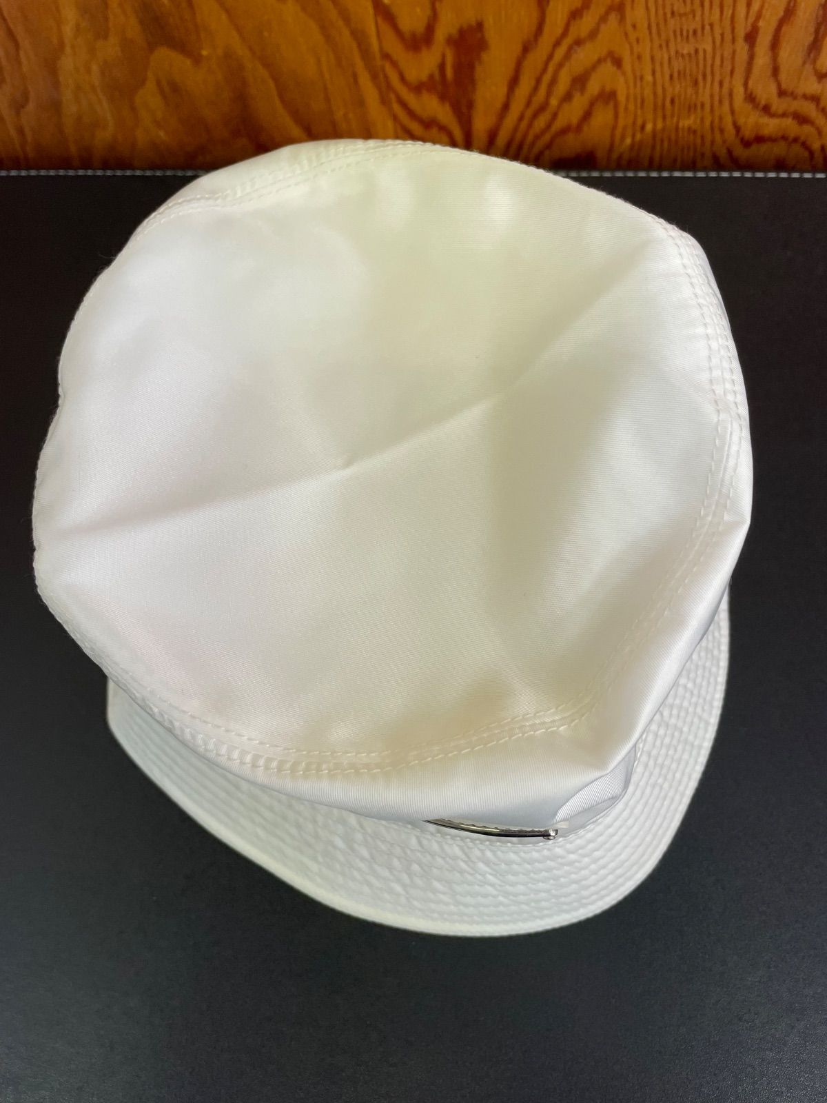 PRADA プラダ RE-NYLON 三角プレート バケットハット sizeM プラダハット