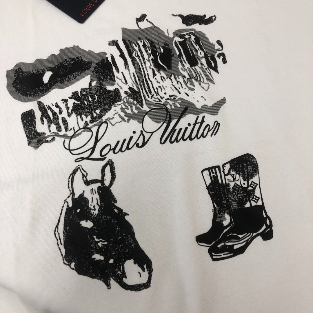 ヴィトン♡ ロゴプリント 半袖今日限定セール 本日限定特価】Louis Vuitton 春夏 ロゴプリントTシャツ [本日