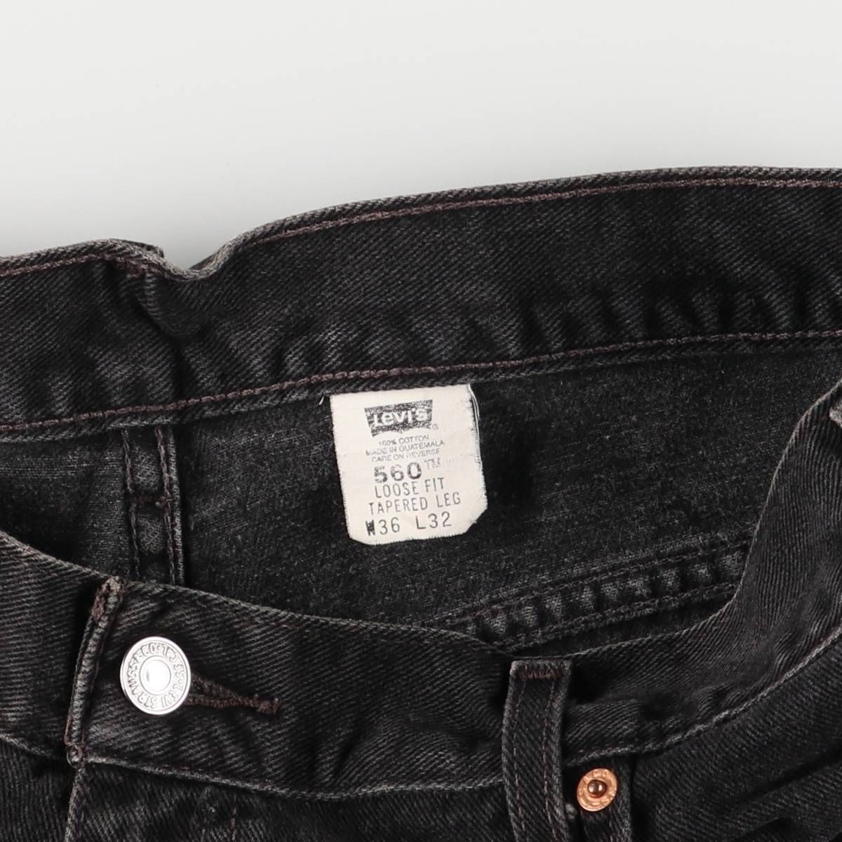 古着 00年代 リーバイス Levi s 560 LOOSE FIT TAPERED LEG ブラックデニム テーパードデニムパンツ メンズw36相当 eaa418861 KIN-KAAI_COM